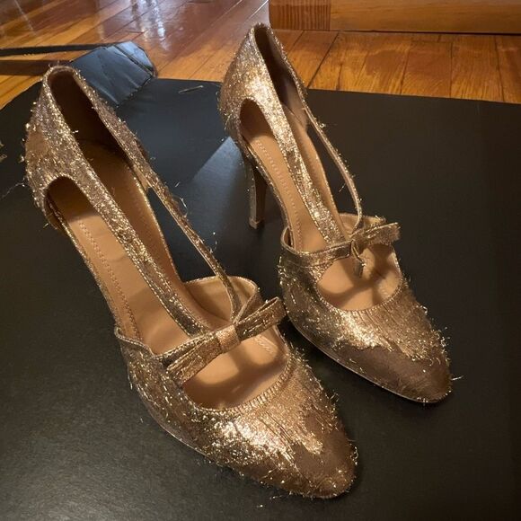 Maison Margiela Distressed Metallic Leather Pumps - Picture 10 of 10